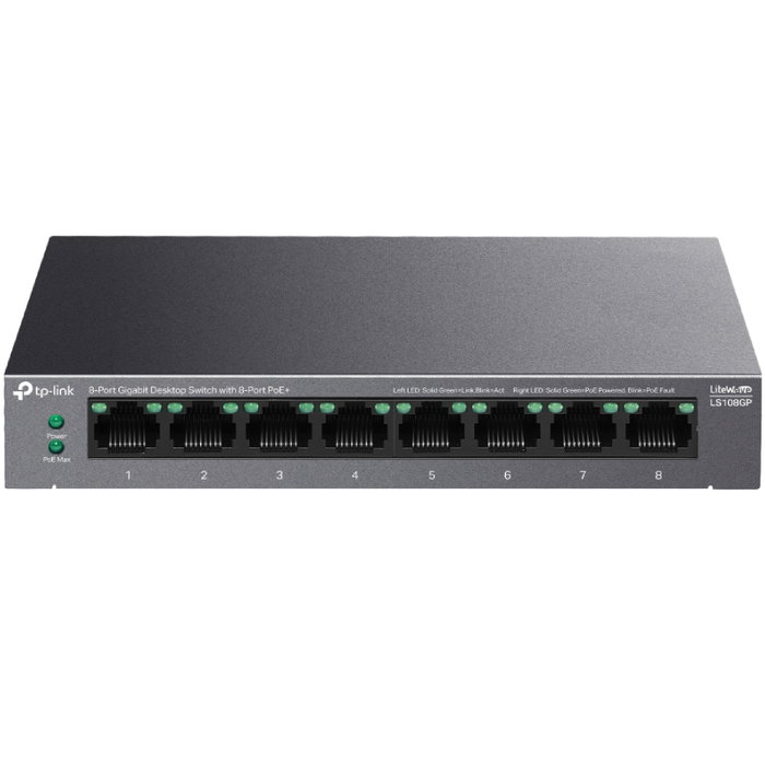 TP-Link LS108GP Switch Gigabit de 8 puertos con PoE+